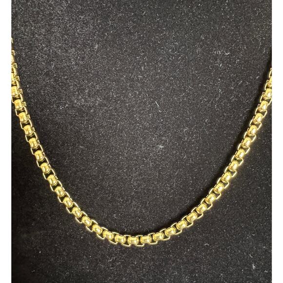 20" Gold Stainless Steel Rolo Chain Necklace — New Unbranded Fashion Chain N126 - Picture 2 of 4